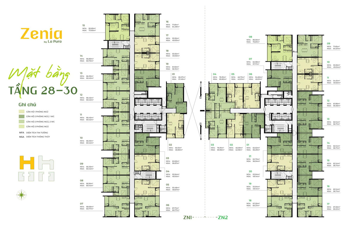 Mặt bằng 4 tầng